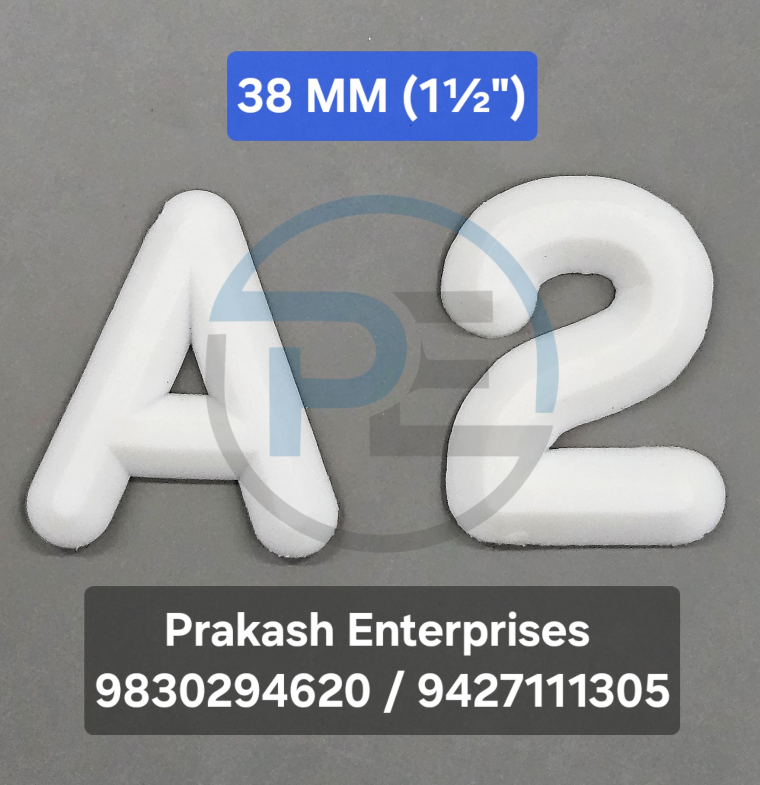 Foundry pattern letters 40mm (1 1/2 inch) size