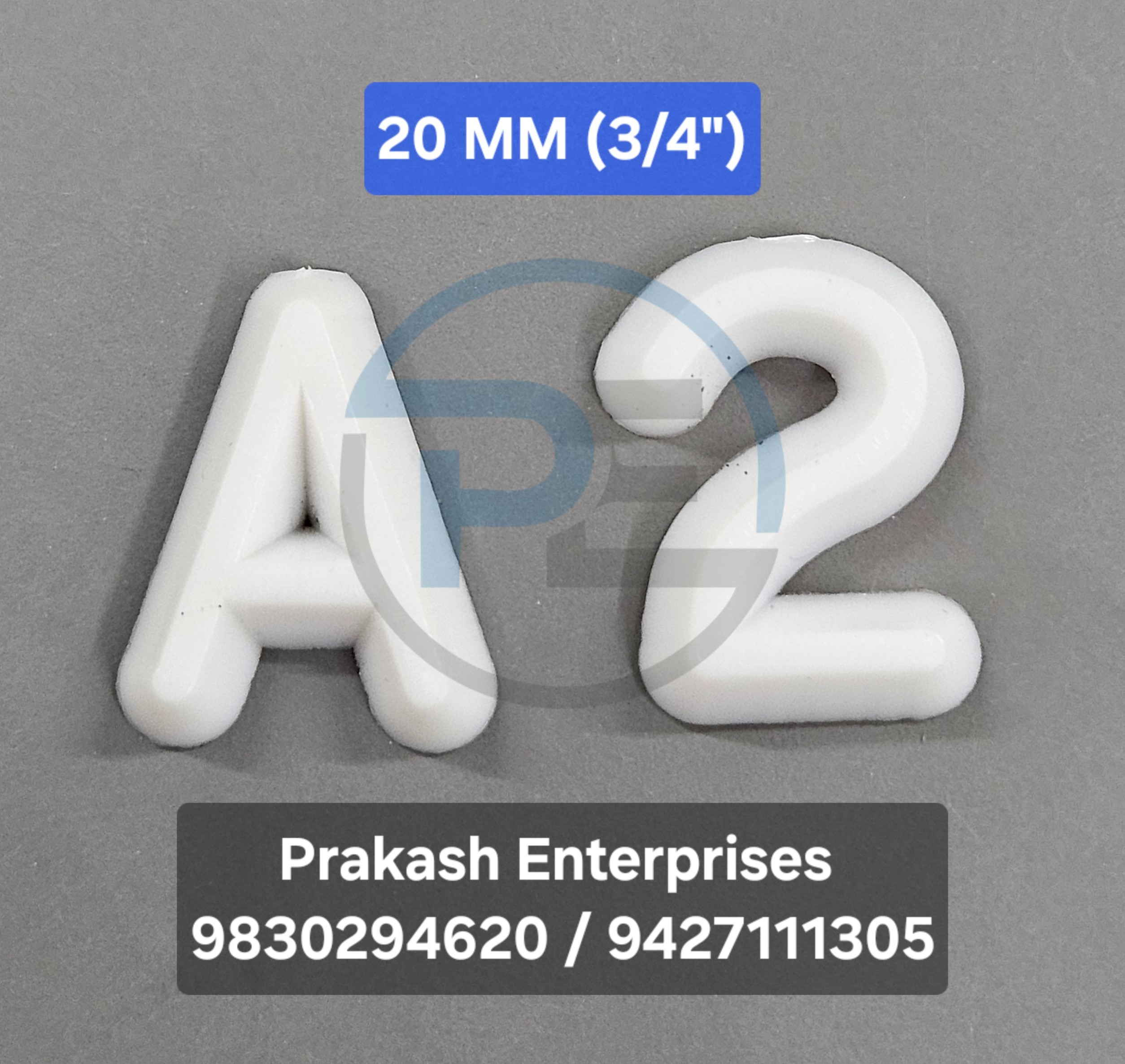 Foundry pattern letters 19mm (3/4 inch) size